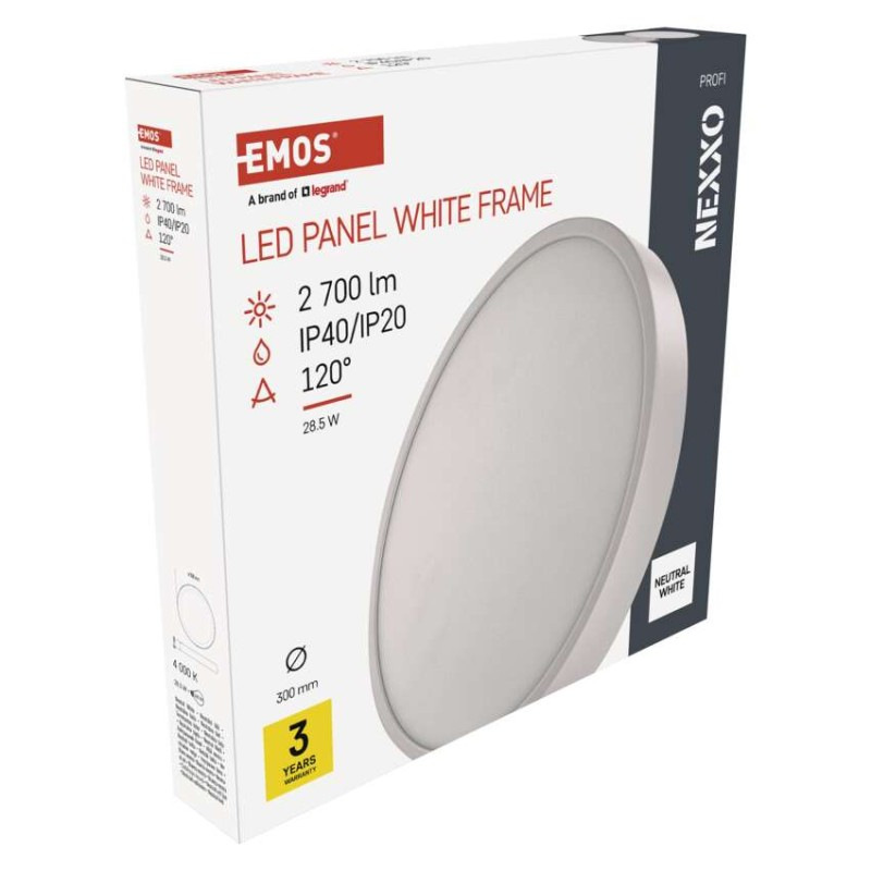 LED PANEL NEXXO PŘ.KR 28,5W 2700LM IP40 9