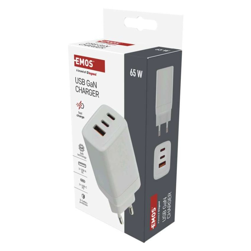 USB ADAPTÉR SÍŤ GAN PD 65W; A2C 9
