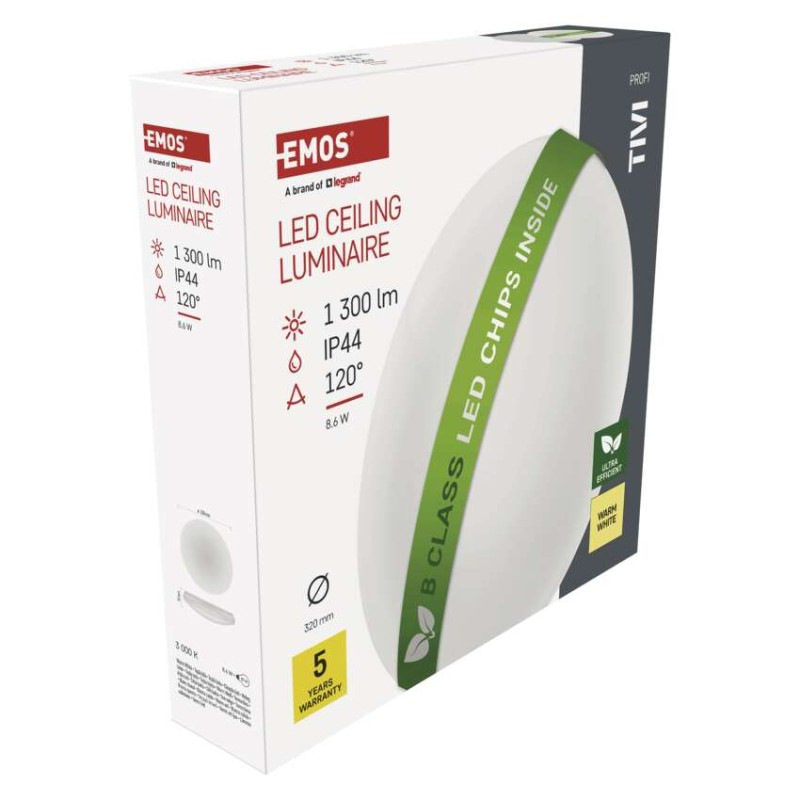 LED SVÍTIDLO TIVI PŘ.KR 8,6W 1300LM IP44 11