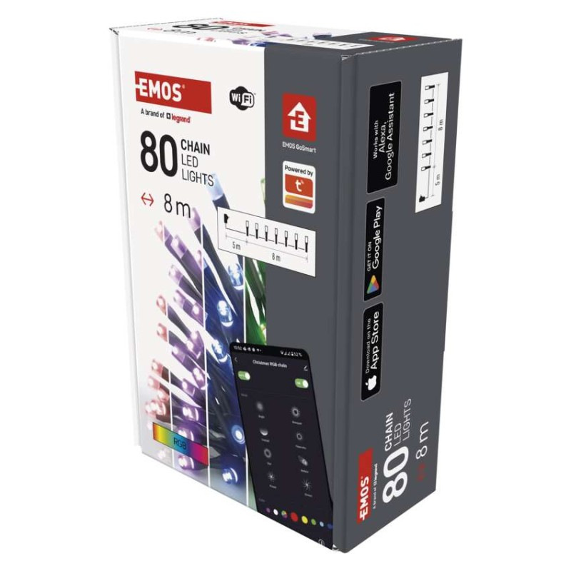 GOSMART 80LED XMAS CLS 8M RGB 1