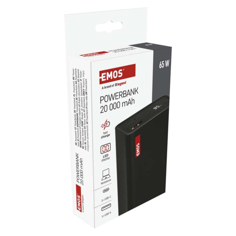 EMOS PWB NTBF20 20000MAH 65W PD 1×USB-C 14