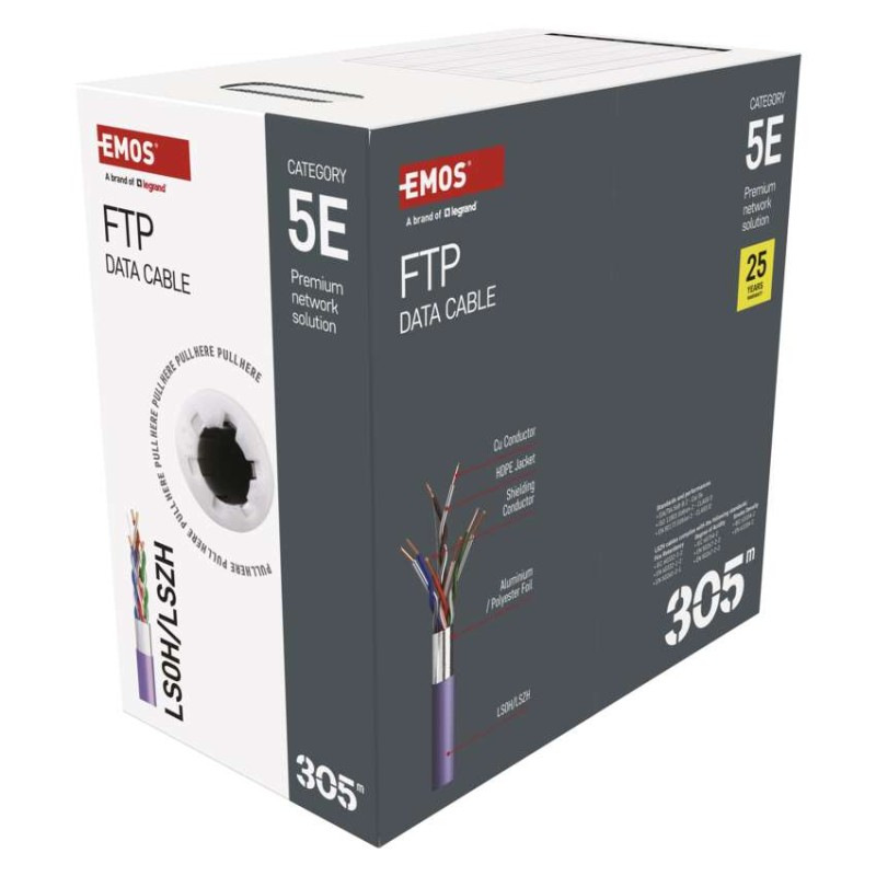 DATOVY KABEL CAT 5E LSZH 305M 8
