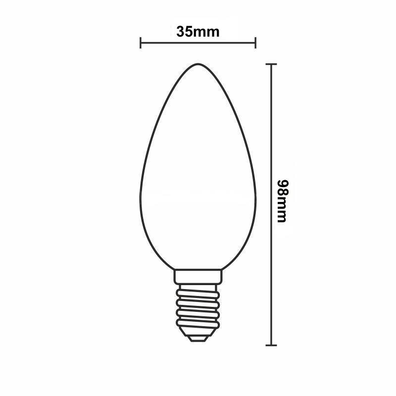 LED žiarovka / filament 6W - C35 / E14 / 3000K - ZLF713D 5