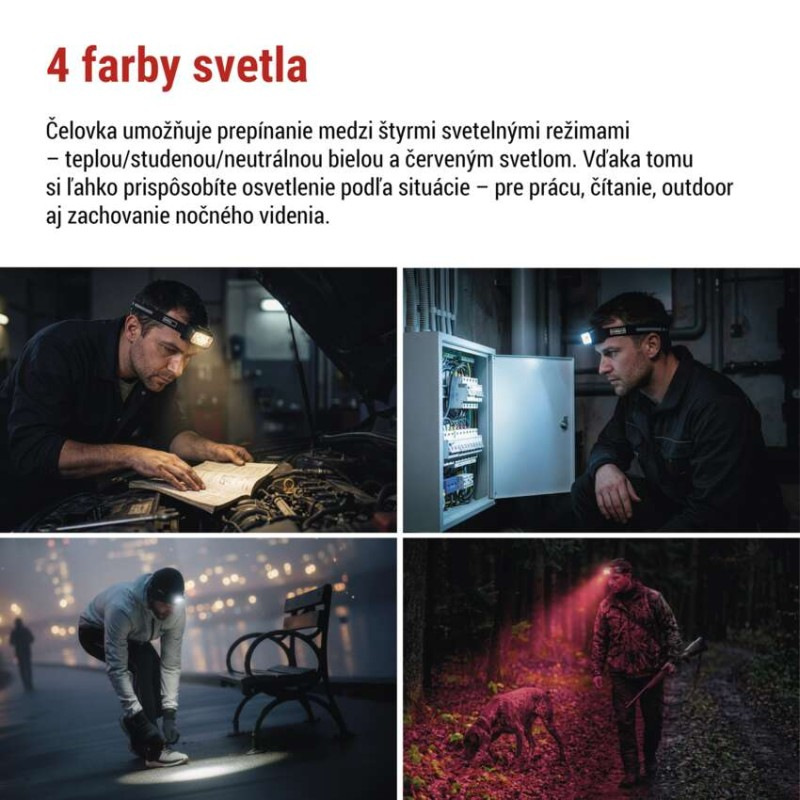Čelovka LED nabíjateľná, 550lm, 3xAAA P3546 4