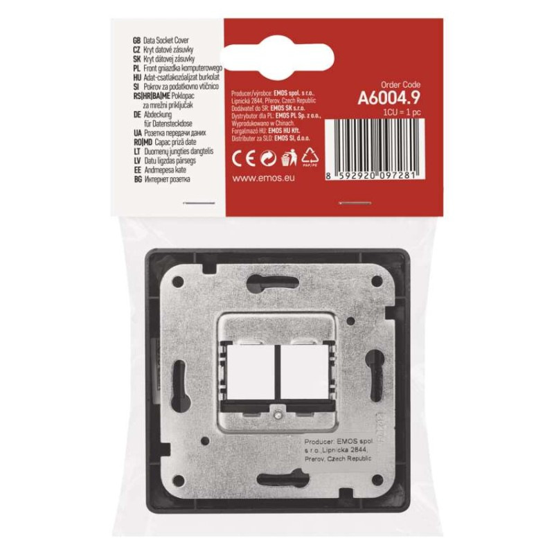 KRYT DATOVÉ ZÁSUVKY 2×RJ45 ANT. 4