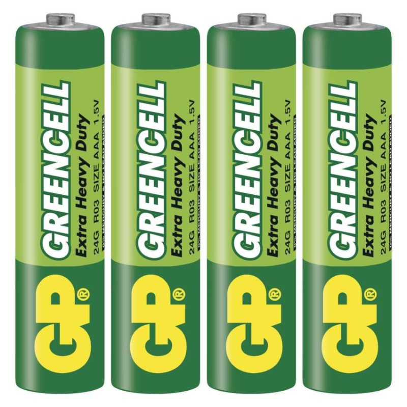 GP zin. baterie GREENCELL AAA (R03), 4SH