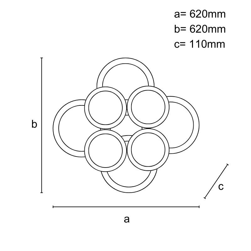 LED stropné svietidlo s diaľkovým ovládačom 200W - J3347/B 3