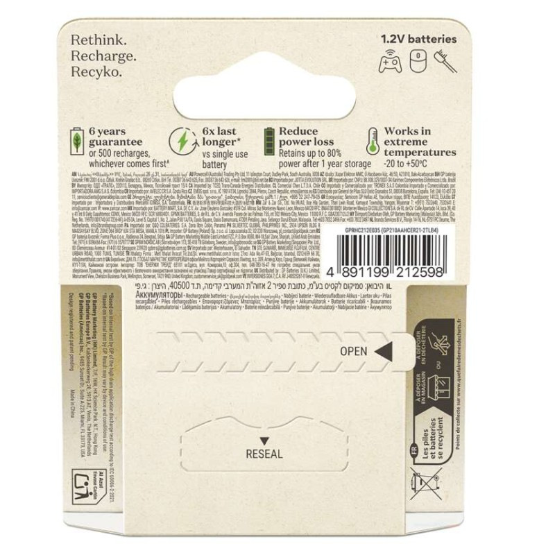 GP nabíjecí baterie ReCyko 2100 AA (HR6) 10