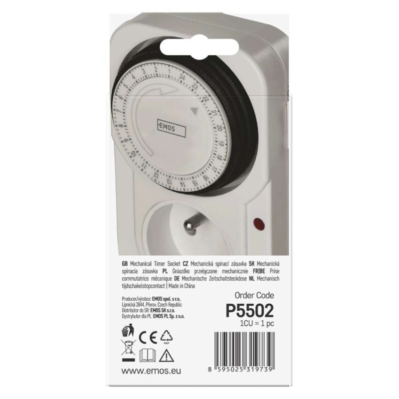 Spínacie hodiny TS-MD3 mechanické P5502 6