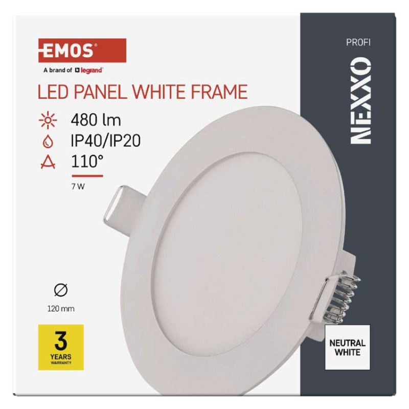 LED panel stropný vstavaný kruh 6W IP20 NW B  ZD1122 ZD1125 8