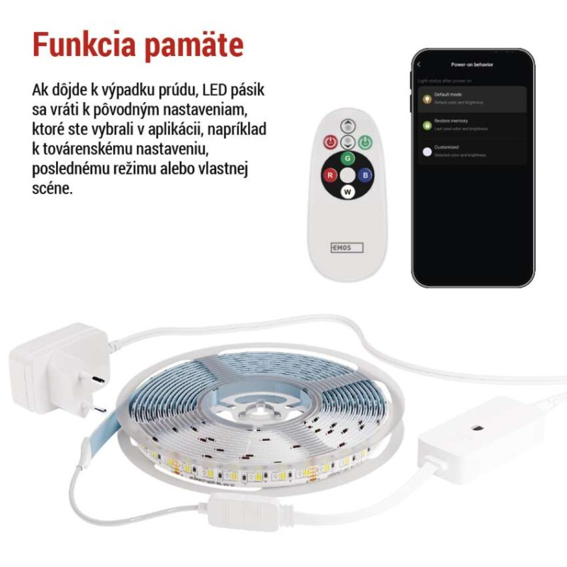 LED GOSMART STRIP 22W 1000lm 5m WIFI RGB 4