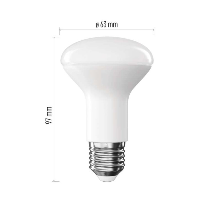 Žiarovka LED E27 7W 806lm R63 WW