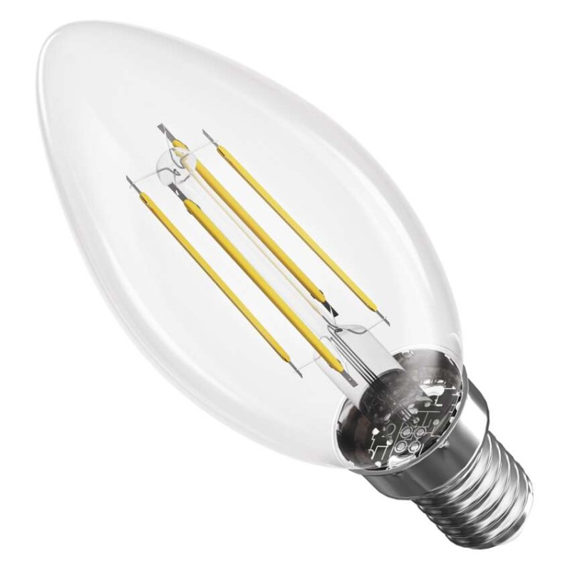 LED FLM CANDLE 3,4W(40W) 470lm E14 WW 8