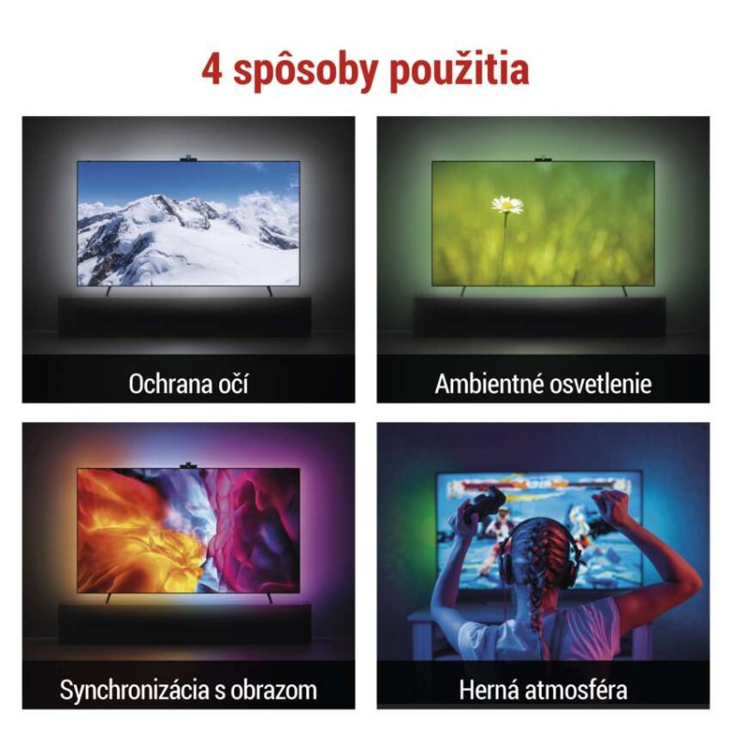 GOSMART AMBIENTNÍ OSVĚTLENÍ TV 55" 1