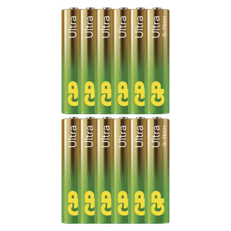 GP alkalická baterie Ultra AAA (LR03) 12