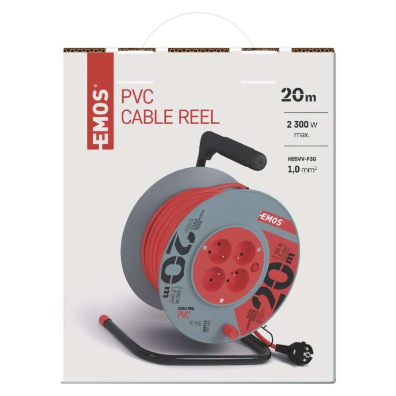 Káblový bubon KB4- 4-zás.20m PVC   P19420 12