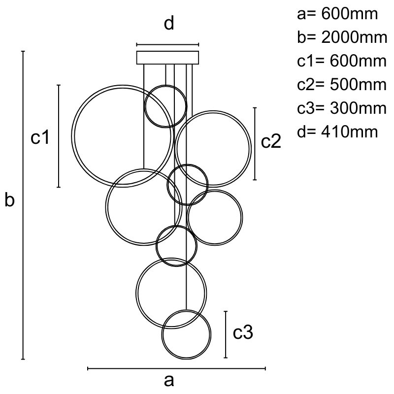 LED závesné svietidlo s diaľkovým ovládačom 290W - J4371/B 6