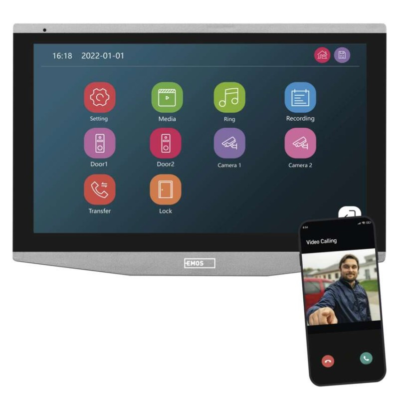 GOSMART VIDEOTELEFON 7 LCD SLAVE IP-700 14