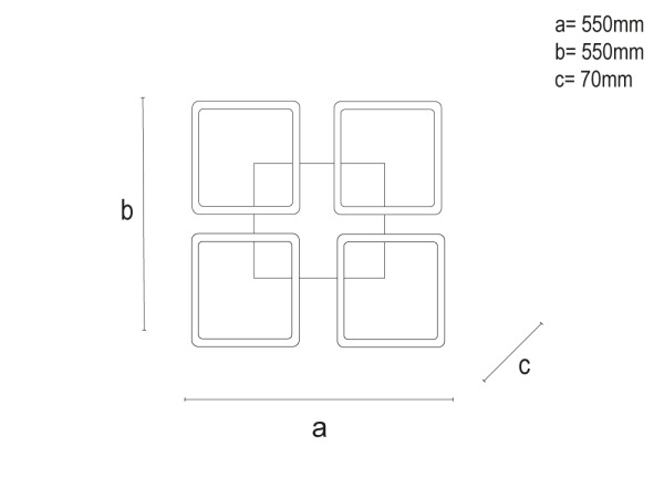 LED stropné svietidlo s diaľkovým ovládačom 95W - TB1312/B 4