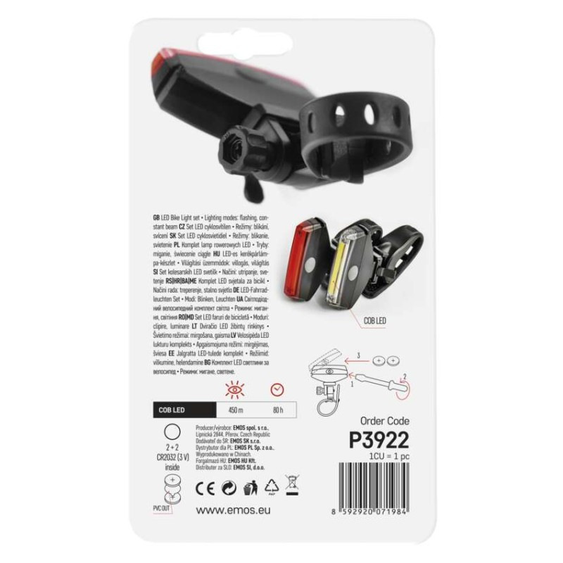 SET LED COB CYKLOSV. PŘEDNÍ+ZADNÍ 3