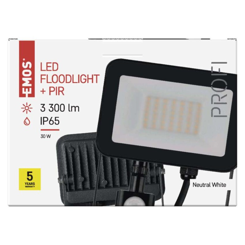 Reflektor LED 30W PIR PROFI NW 4000K IP65  ZS2732 10