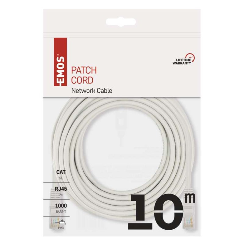 Kábel UTP Patch CAT5E PVC 10M   S9126  EMOS 2