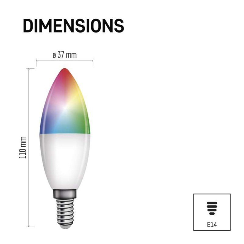 LED GOSMART C37 4,8W(40W) 470lmE14 ZIGBE 6