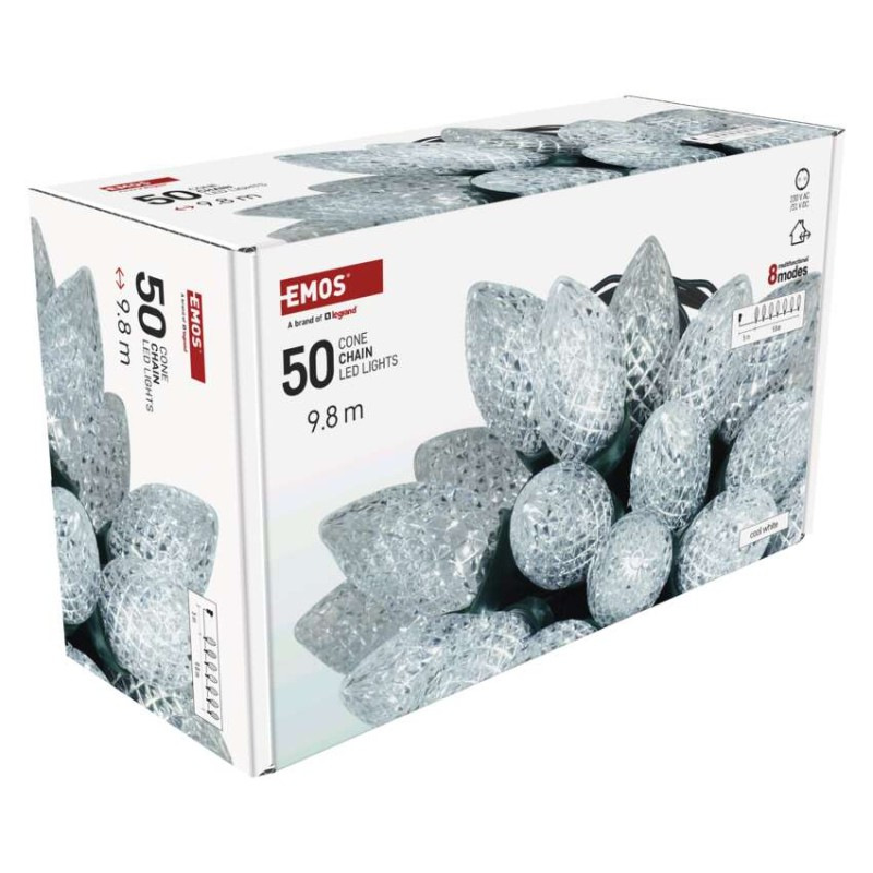VIAN. Šišky 50LED 9,8M IP44 MF CW 9