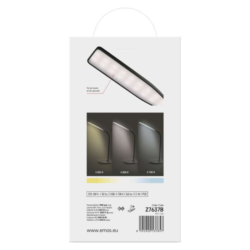 LED STOLNÍ LAMPA OSCAR ČERNÁ 11