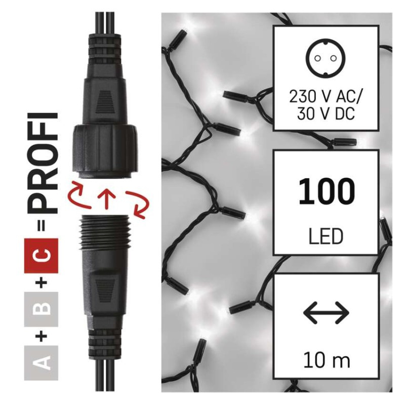 VIANOCE reťaz conn. 100LED 10m D2AC04 1