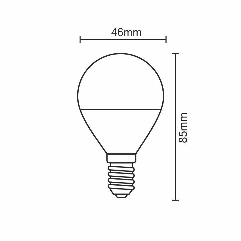LED žiarovka 5W - G45 / E14 / SMD / 3000K - ZLS812 6