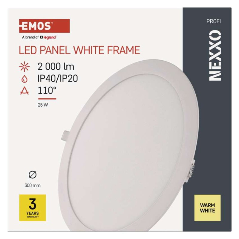 LED SVÍTIDLO NEXXO VES.KR 25W 2000LM IP4 8