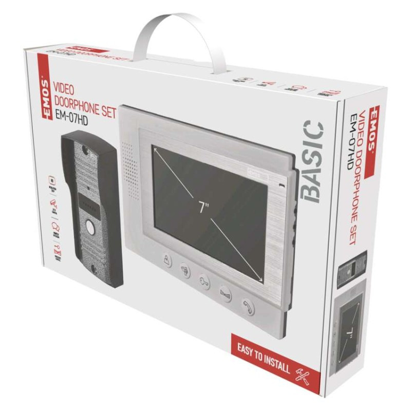 VIDEOTELEFÓN SADA 7" biely EM-07HD  H2017 6