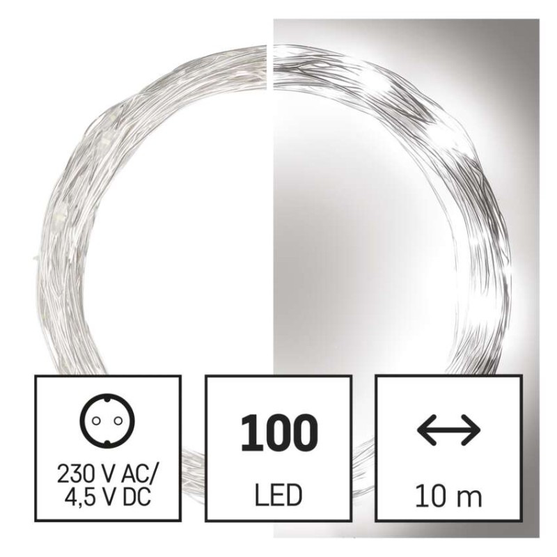 Řetěz NANO 10M stříbrný IP44 CW 1
