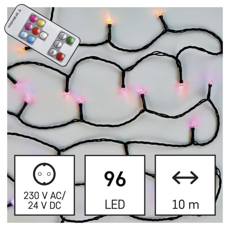 Řetěz 10M IP44 TIMER RC RGB 1