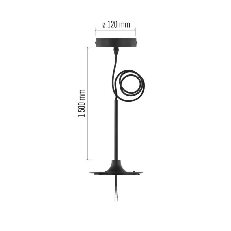 ZÁVĚSNÝ KIT PRO LED SVÍTIDLO ČERNÝ 9