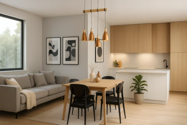 Závesné medené kovové svietidlo 4 x E27 - ME0413-4/B 3