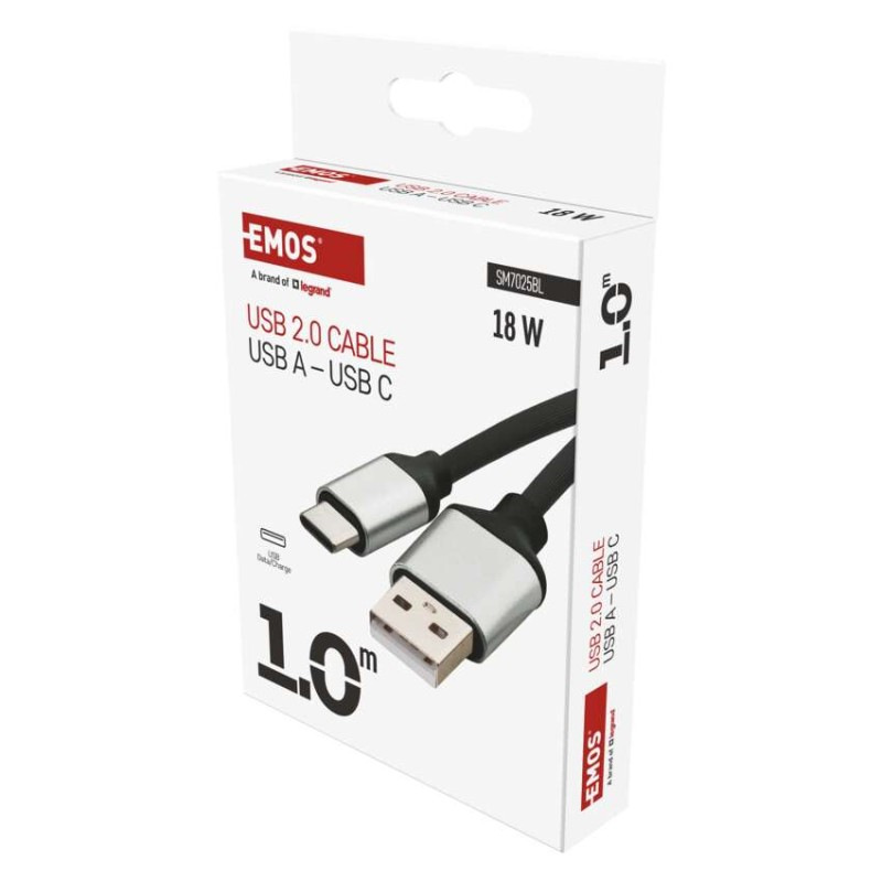 USB 2.0 A/M-C/M 1M ČERNÁ 4