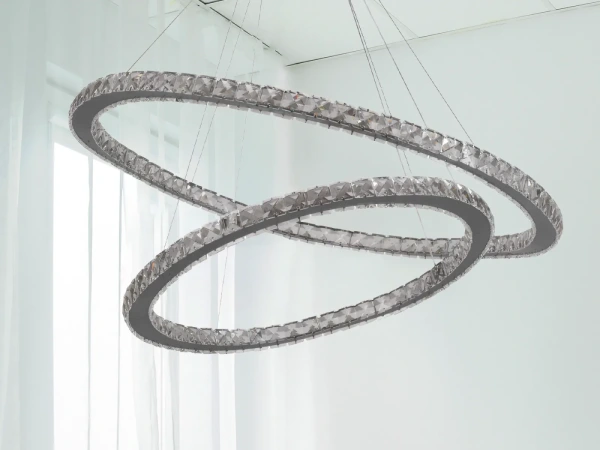 LED luxusné krištáľové svietidlo + diaľkový ovládač 180W - J6354/CH