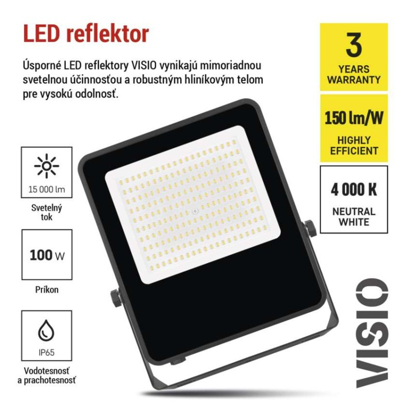 Reflektor LED VISIO 100W 15000lm IP65  ZS2553 7