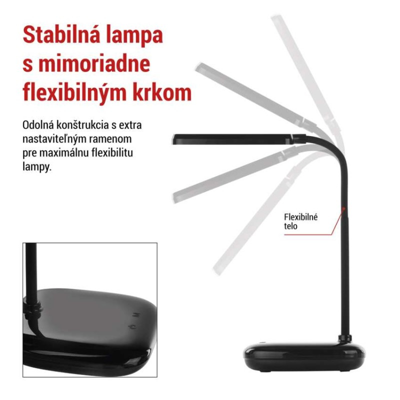 LED STOLNÍ LAMPA MOLLY ČERNÁ 4