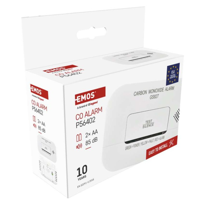 Detektor CO prítomnosti oxidu uhoľnatého GS827 14