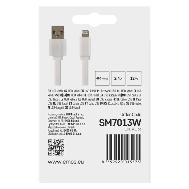USB 2.0 A/M - i16P/M 1M BÍLÁ 3
