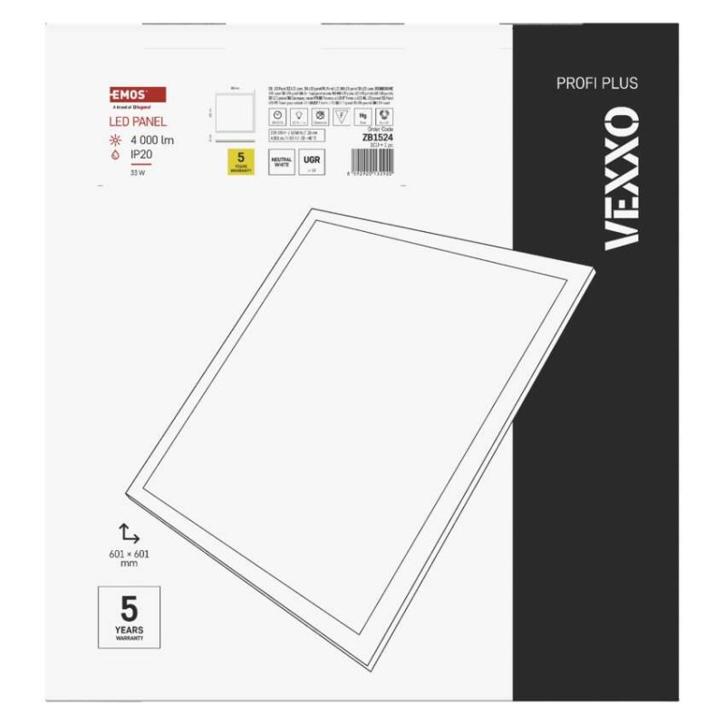 LED PANEL VEXXO P. 60×60 33W 4000LM IP20 13