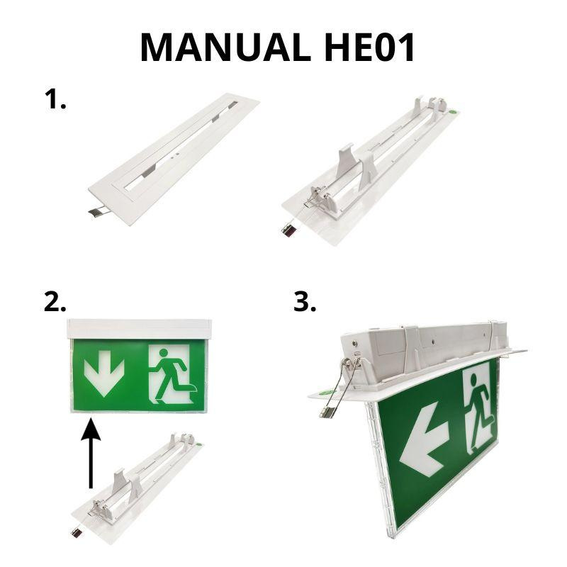 Set na montáž do stropu pre núdzové svietidlá LEL204 - HE01 3