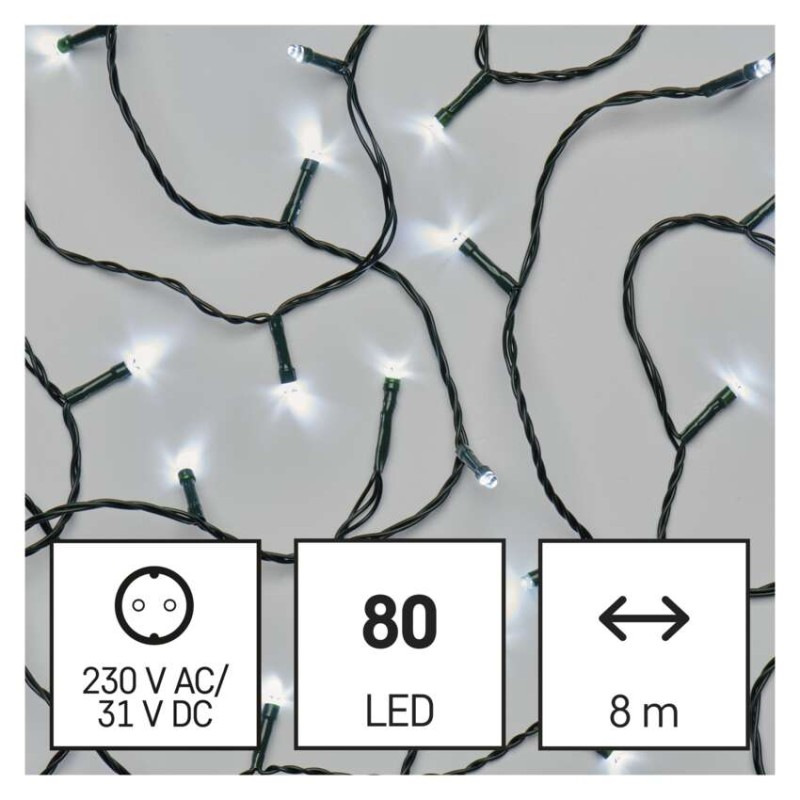 Vianoce reťaz Classic 80LED 8M IP44 T 1