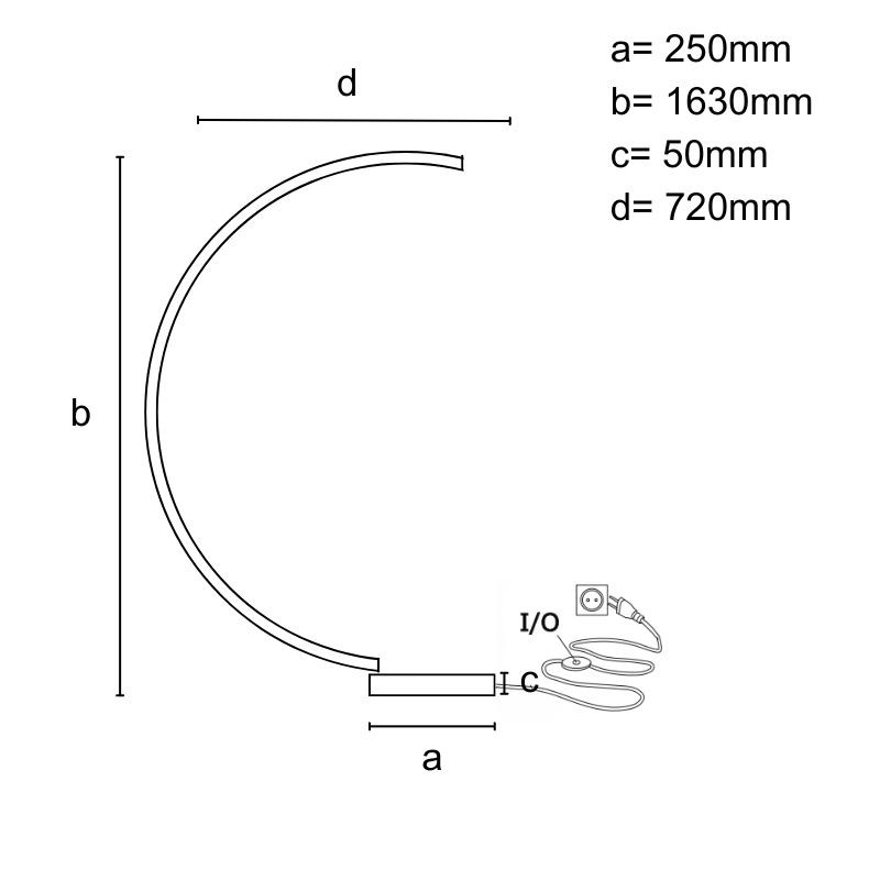 LED dizajnová stojaca lampa 28W - JF2310/B 2