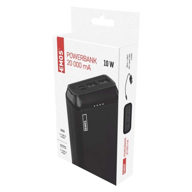 Powerbank EMOS Alpha2 20, 20000 mAh, 10 W, čierny B0527B 2