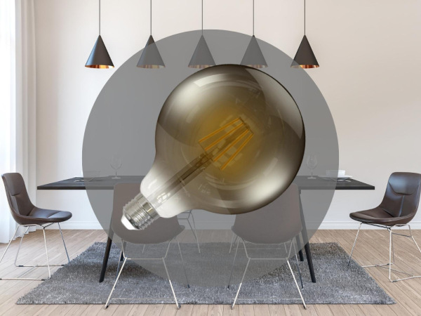 LED dekoratívna žiarovka / filament 4W SMOKE - G125 / E27 / 2000K - ZBF102 3