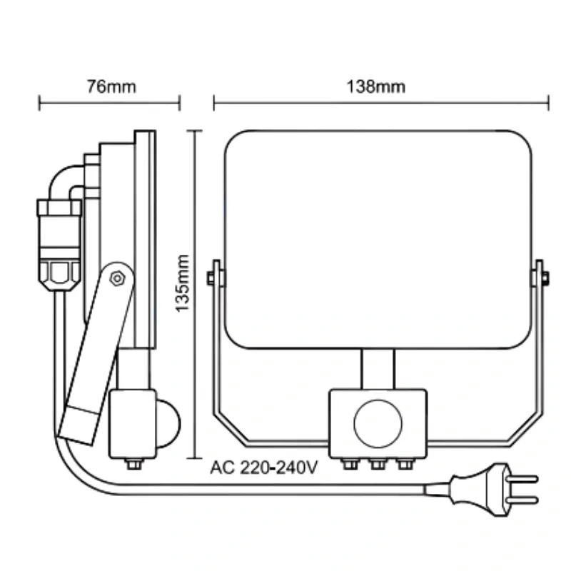 Vonkajší biely LED reflektor so senzorom 20W / 4000K - LF7122S 9